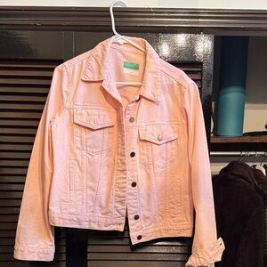 United Colors Of Benetton Light Pink Denim Jacket